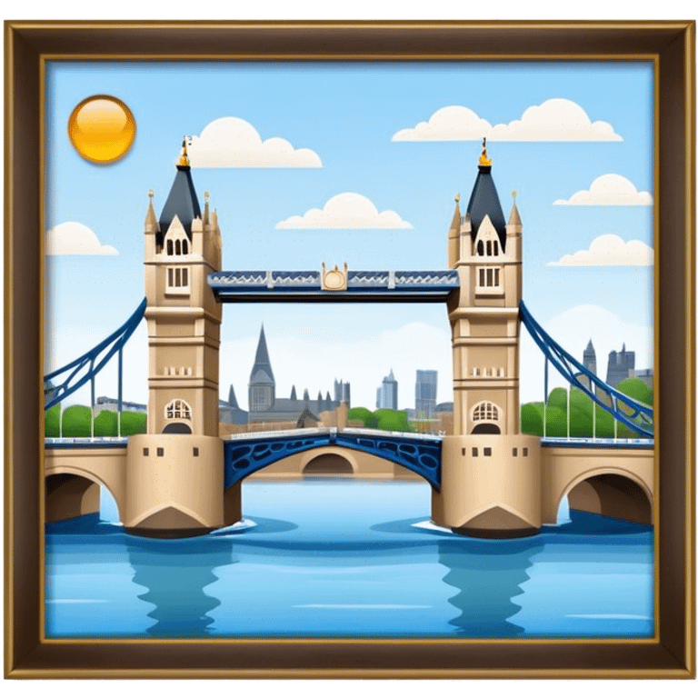 London bridge on river with no sky emoji