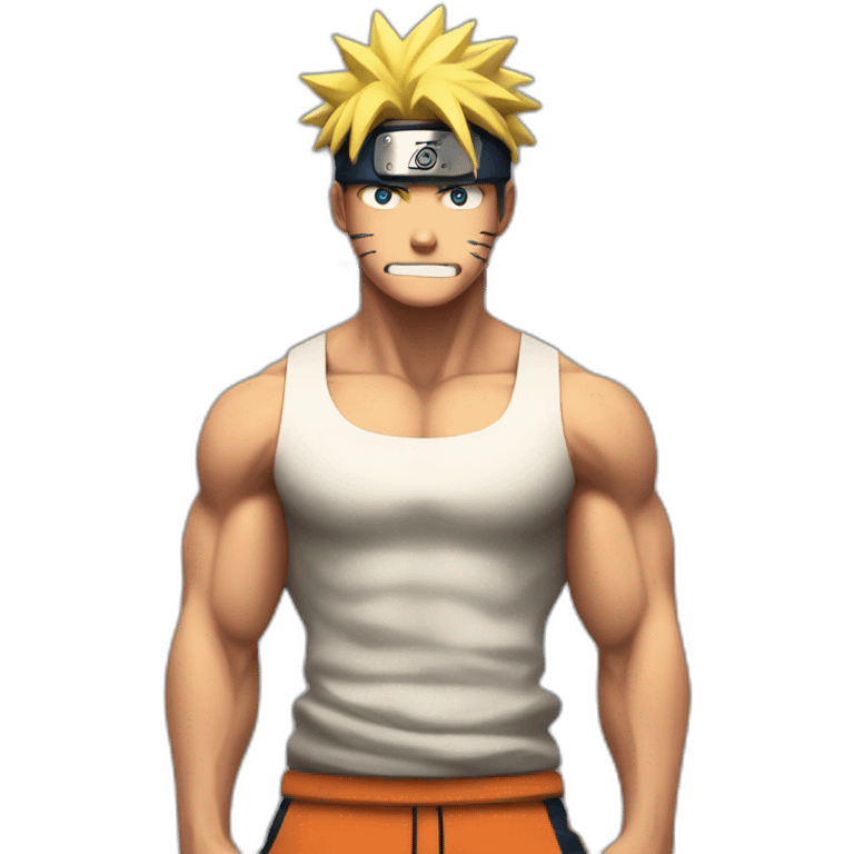 naruto lifting weights emoji