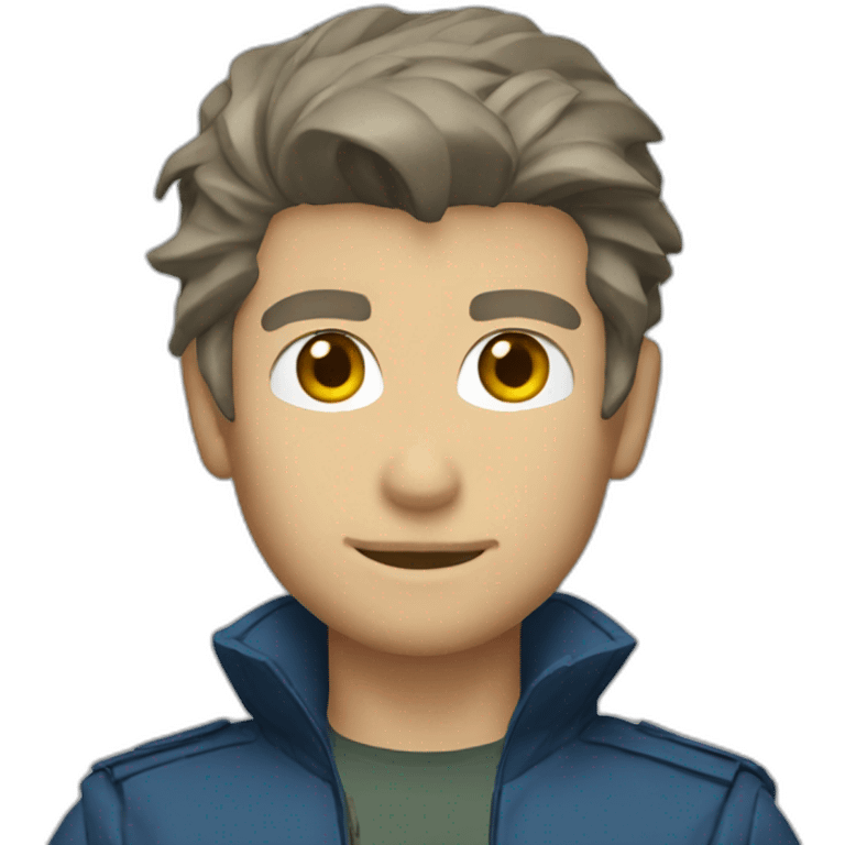 Solid snake in a blue jacket emoji