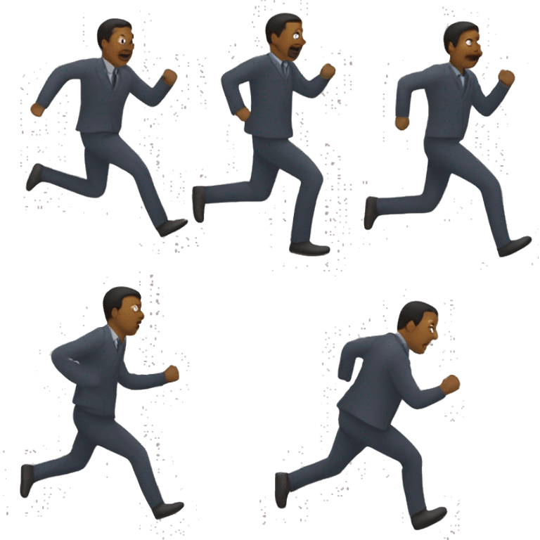 Someone running from someone and almost being caught emoji