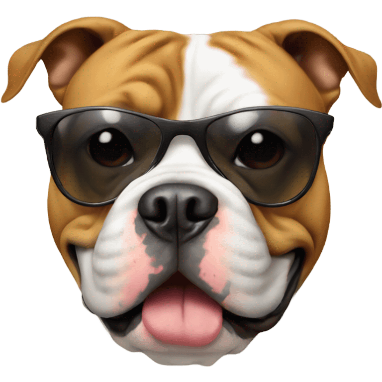 American Bully with sunglasses  emoji