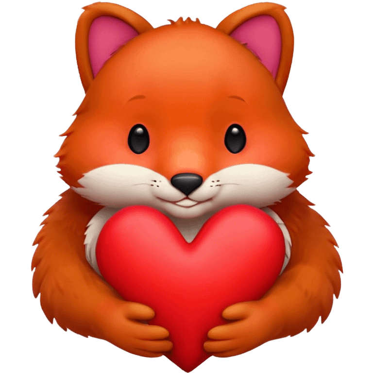 Animals holding heart emoji