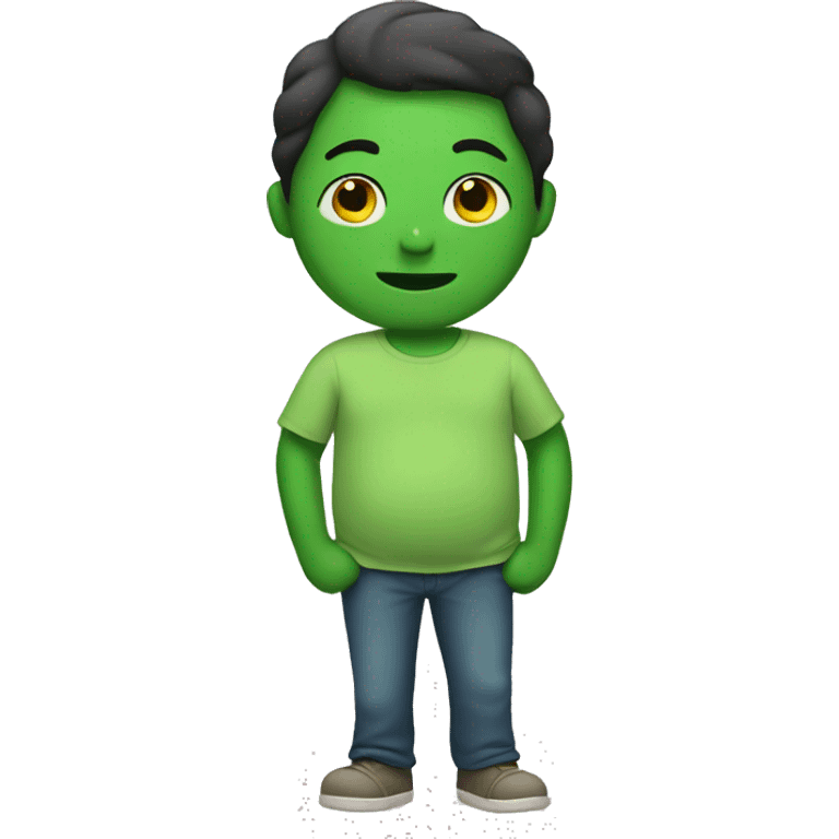 Green pregnant man  emoji