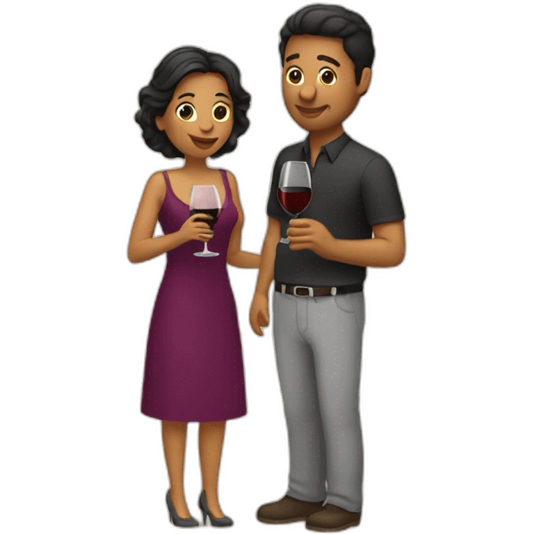 latin couple drinking wine emoji