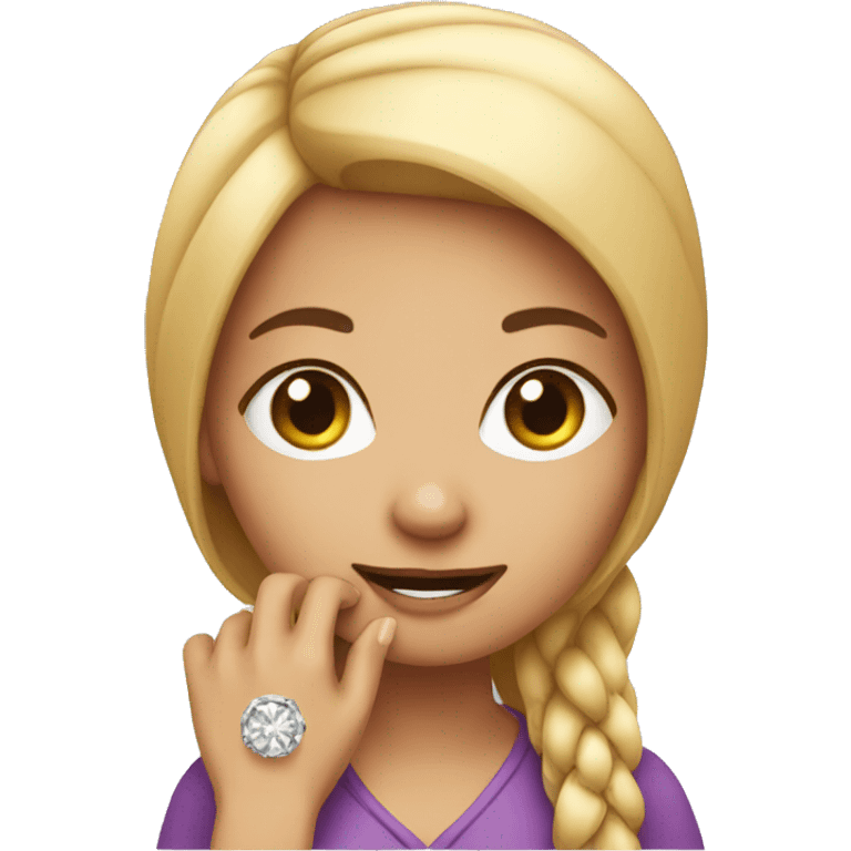 Girl with ring emoji