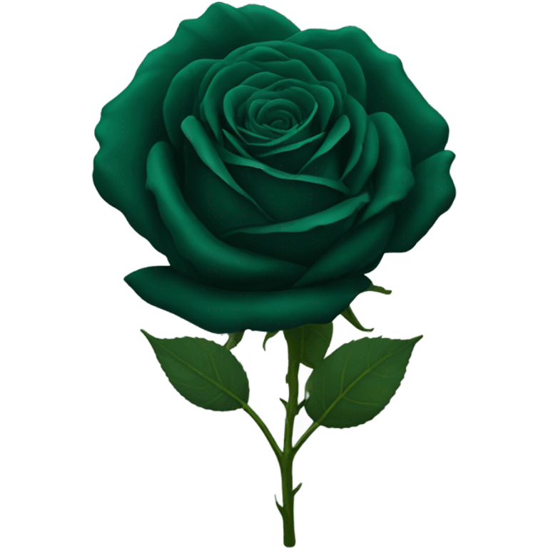 a dark green rose emoji