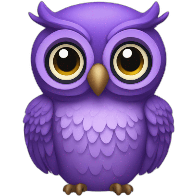 Purple owl emoji