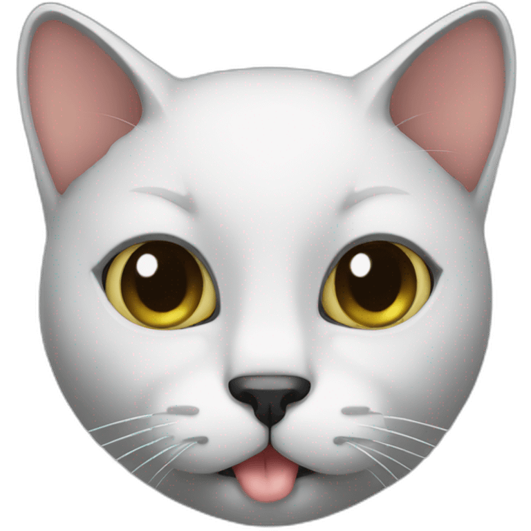 Sick black cat emoji