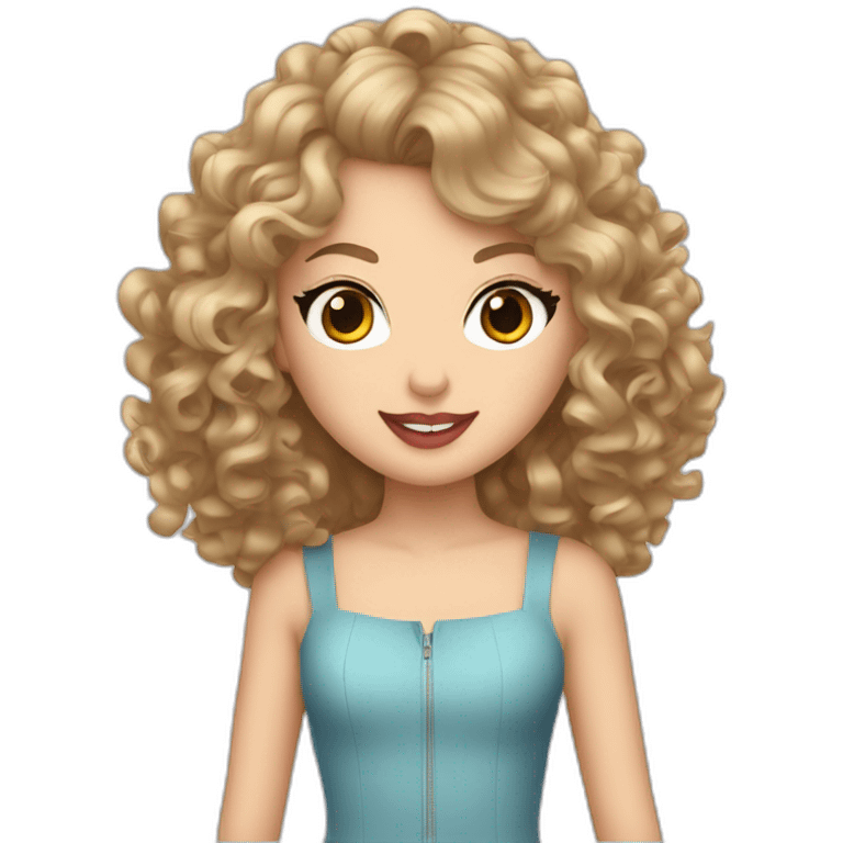 Taylor swift with curly girl emoji