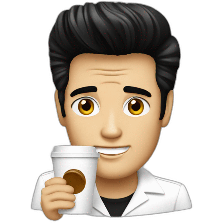 Elvis mit coffee emoji