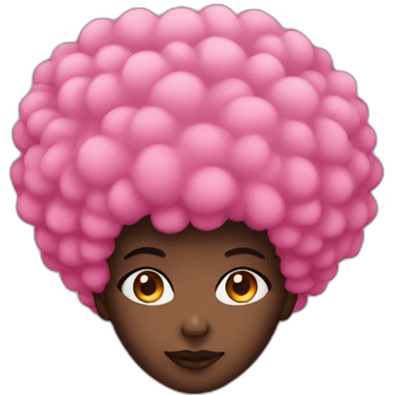 pink afro black lady emoji