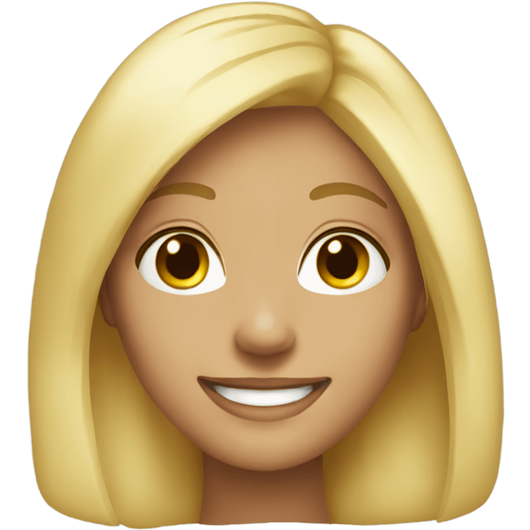 smiling hot blonde girl emoji