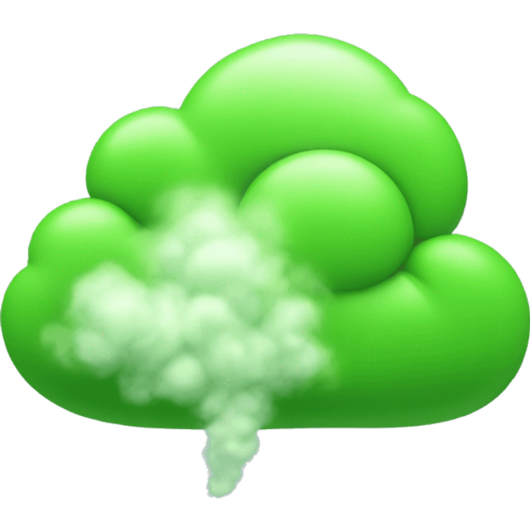 green smell cloud emoji