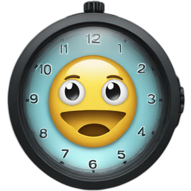 Human seeing watch emoji