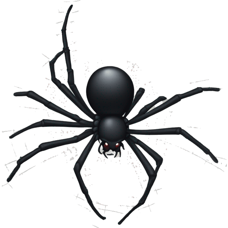 Black widow spider on Web emoji