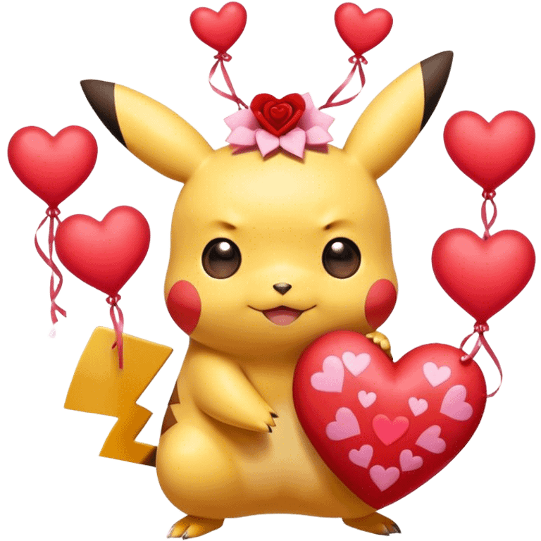 Pokémon with valentine  emoji