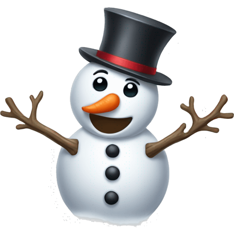 Funny snowman emoji