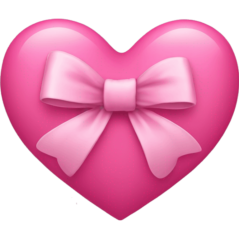 Heart with bow pink emoji