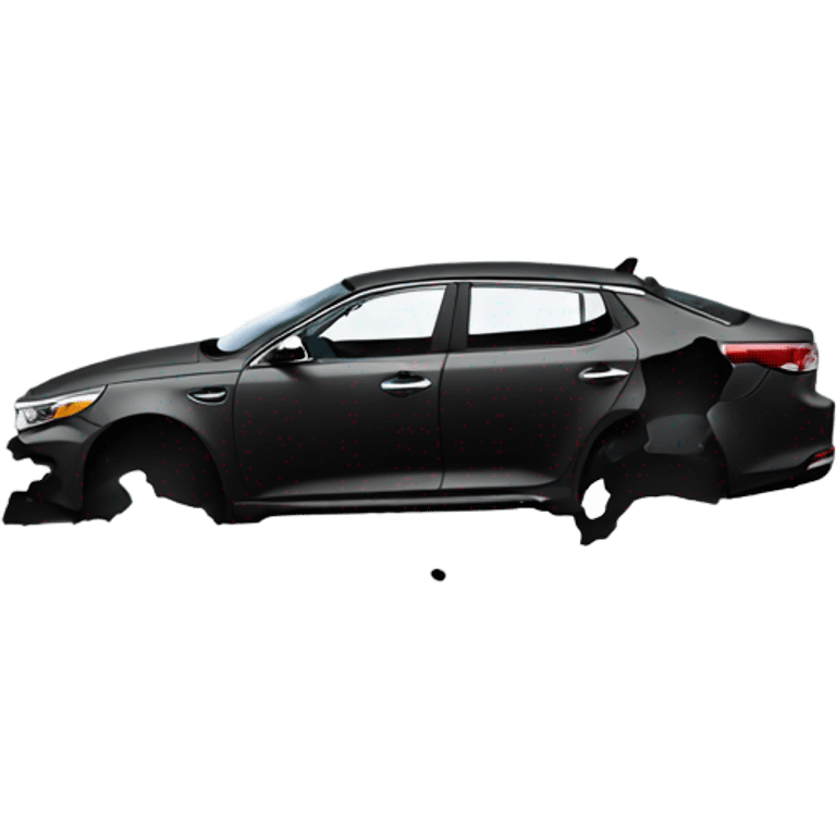 Black Kia optima car crash emoji