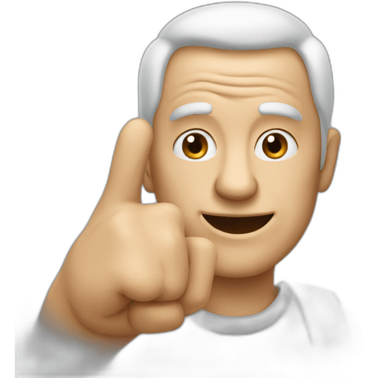 an old guy giving a finger emoji