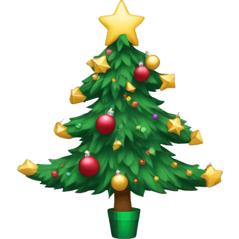 Coquette Christmas tree emoji