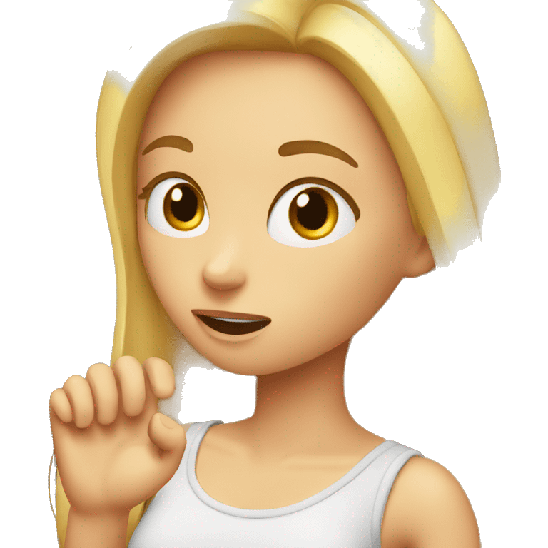 Blond girl surprised emoji