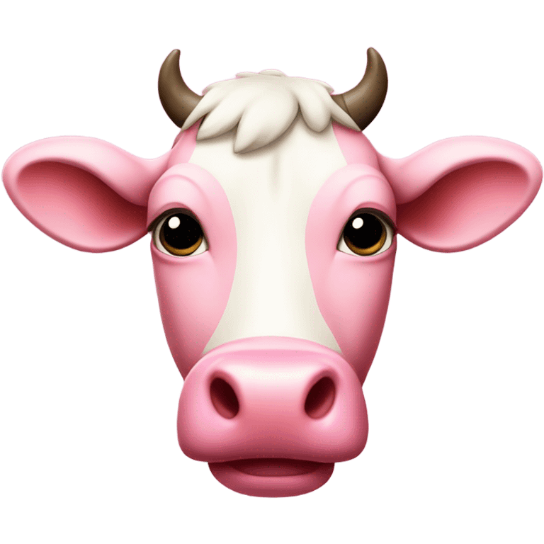 Pink cow emoji