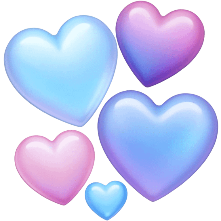 Moonstone hearts pink purple blue pastel emoji