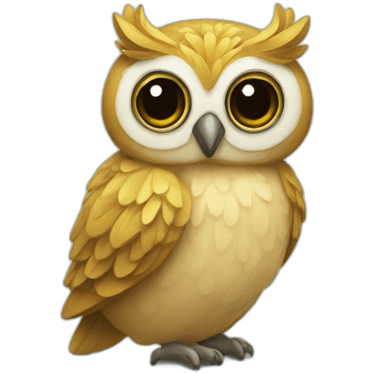 Hibou fleur emoji