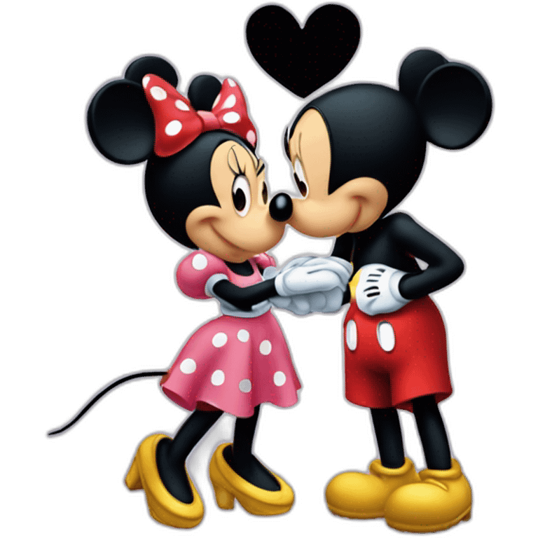 Minnie mickey kiss emoji