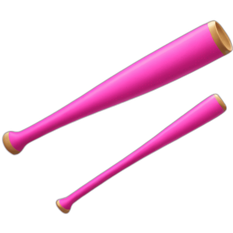 pink baseball bat emoji