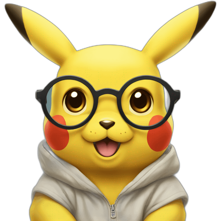 Pikachu qui porte des lunettes  emoji