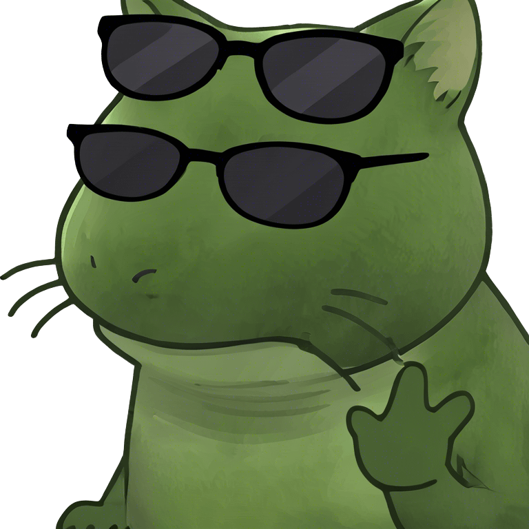 Cat with sunglasses emoji