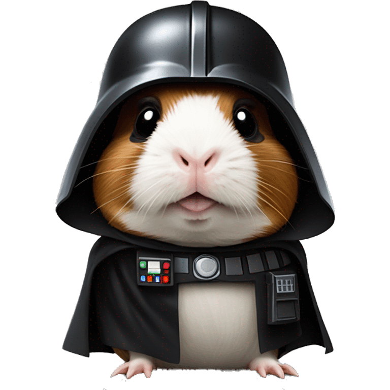 Guinea pig dressed as Darth Vader emoji