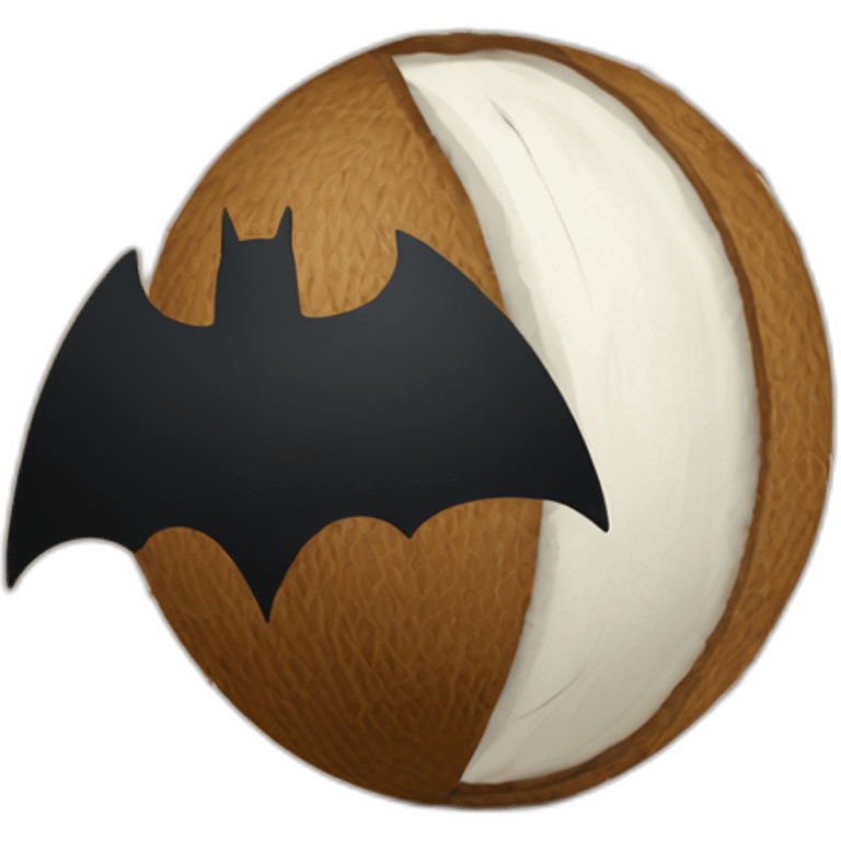 Signal as batman signal but with coconut shape emoji