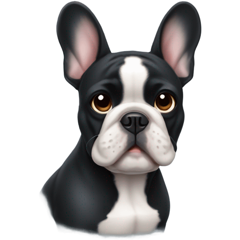 Black French bulldog  emoji