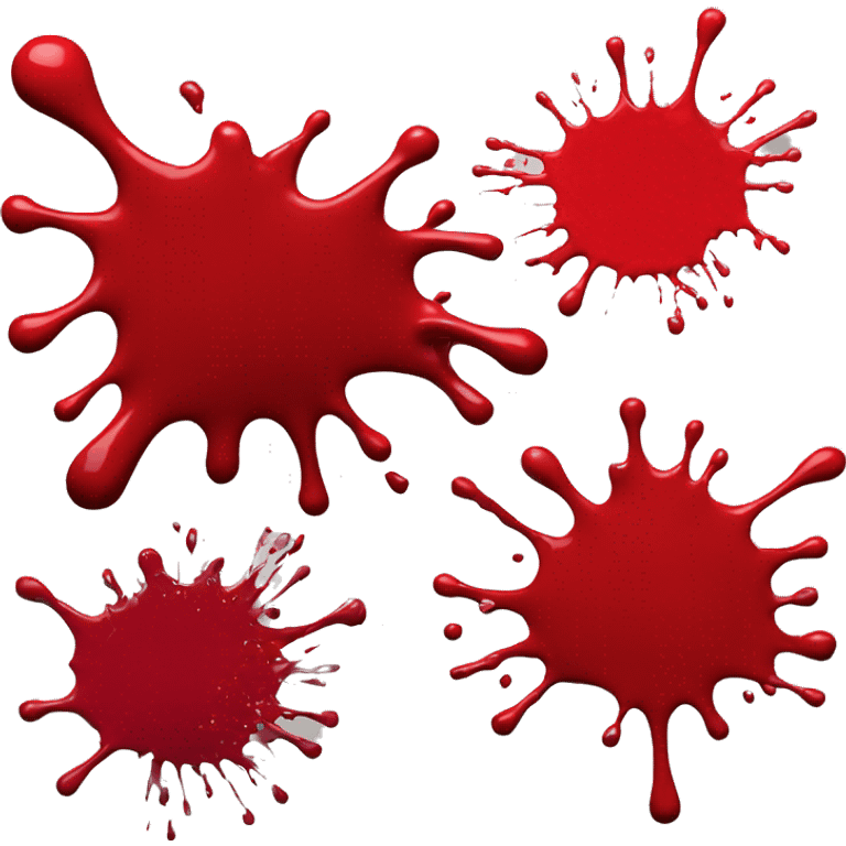 Red paint splash splatter  emoji