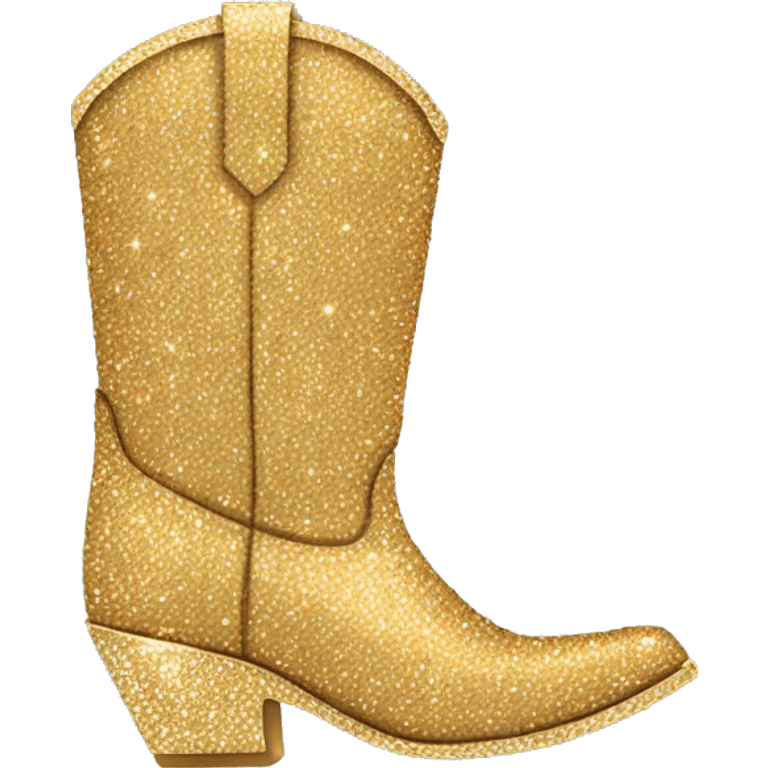 Gold sparkly cowgirl boots emoji