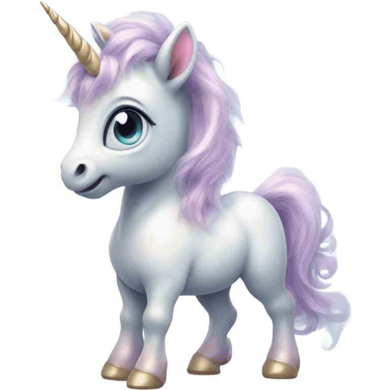 Super cute realistic baby unicorn  emoji