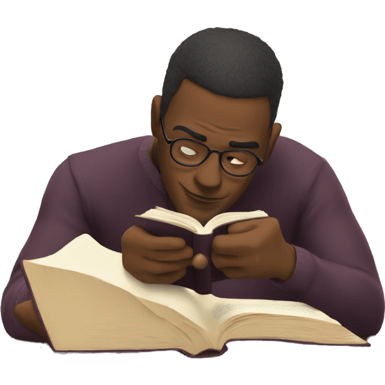 man reading book emoji