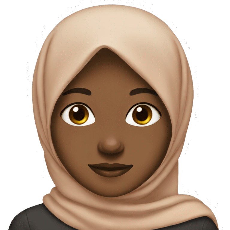 Girl in hijab brown skin emoji