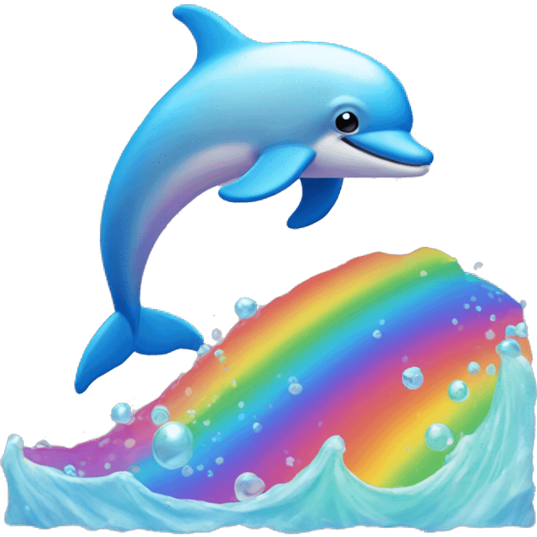 Rainbow dolphin  emoji