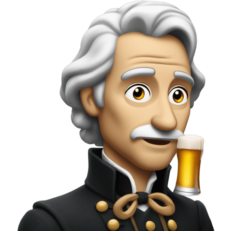 Ichabod crane drinking miller genuine draft beer emoji