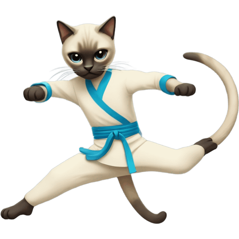 Siamese cat doing ninja move emoji