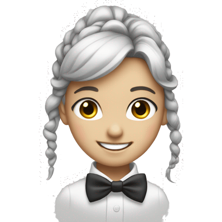 smiling girl with bowtie girl  emoji