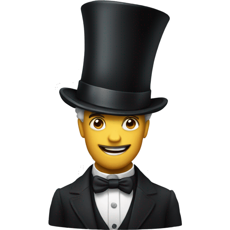 Gentelman with top hat and tea emoji