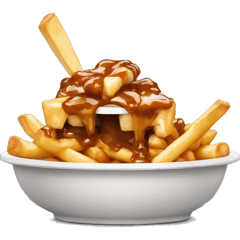 Poutine eating a poutine emoji