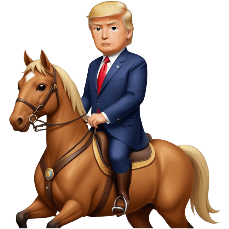 trump on a horse emoji