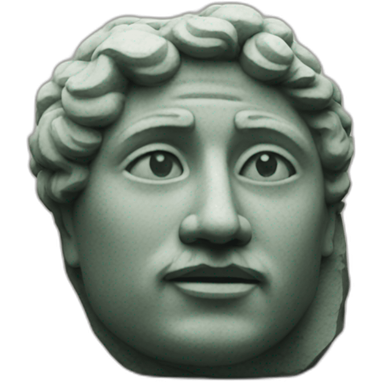 Italian statuein a rock emoji