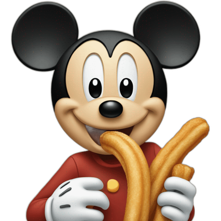 Mickey Mouse eating a churro emoji